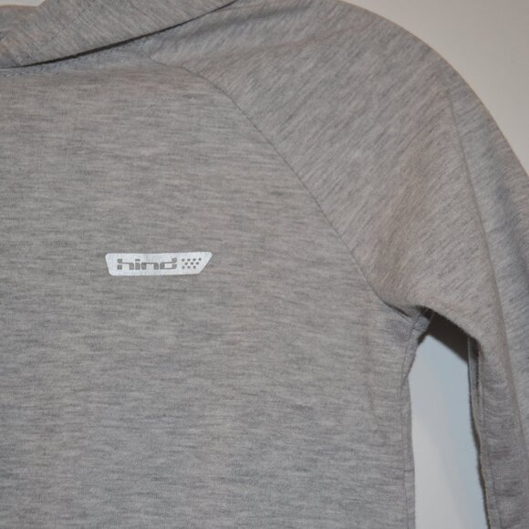 Hind Hoodie Grey Silver Sign on Left Sleeve Courageous Made Egypt M (10-12) - Picture 5 of 6